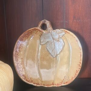 Ceramic pumpkin plate